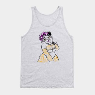 A Girl Who Likes Cats Who Like Food Tank Top